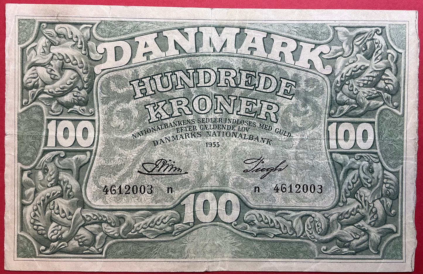 Danmark - 100 Kroner 1955 (N4612003) Sieg#126 Kvalitet 1/1+