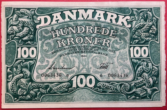Danmark - 100 Kroner 1944 (E0063436) Sieg#125 Kvalitet 01