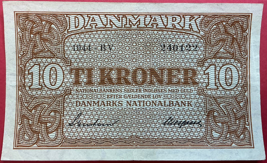 Danmark - 10 Kroner 1944 (BV240122) Sieg#120 Kvalitet 1+
