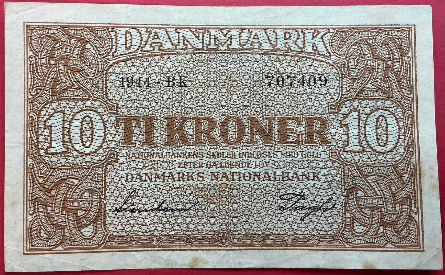 Danmark - 10 Kroner 1944 (BK707409) Sieg#120 Kvalitet 1+