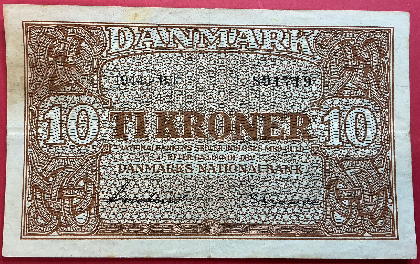 Danmark - 10 Kroner 1944 (BT891719) Sieg#120 Kvalitet 1+