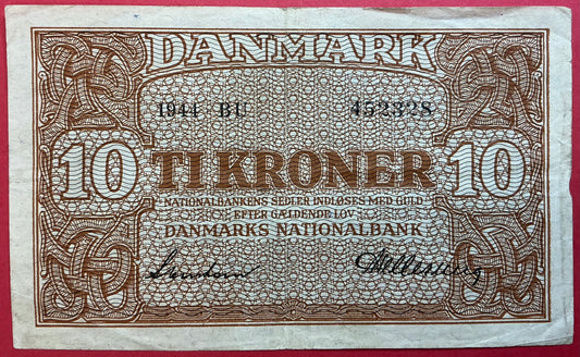 Danmark - 10 Kroner 1944 (BU452328) Sieg#120 Kvalitet 1