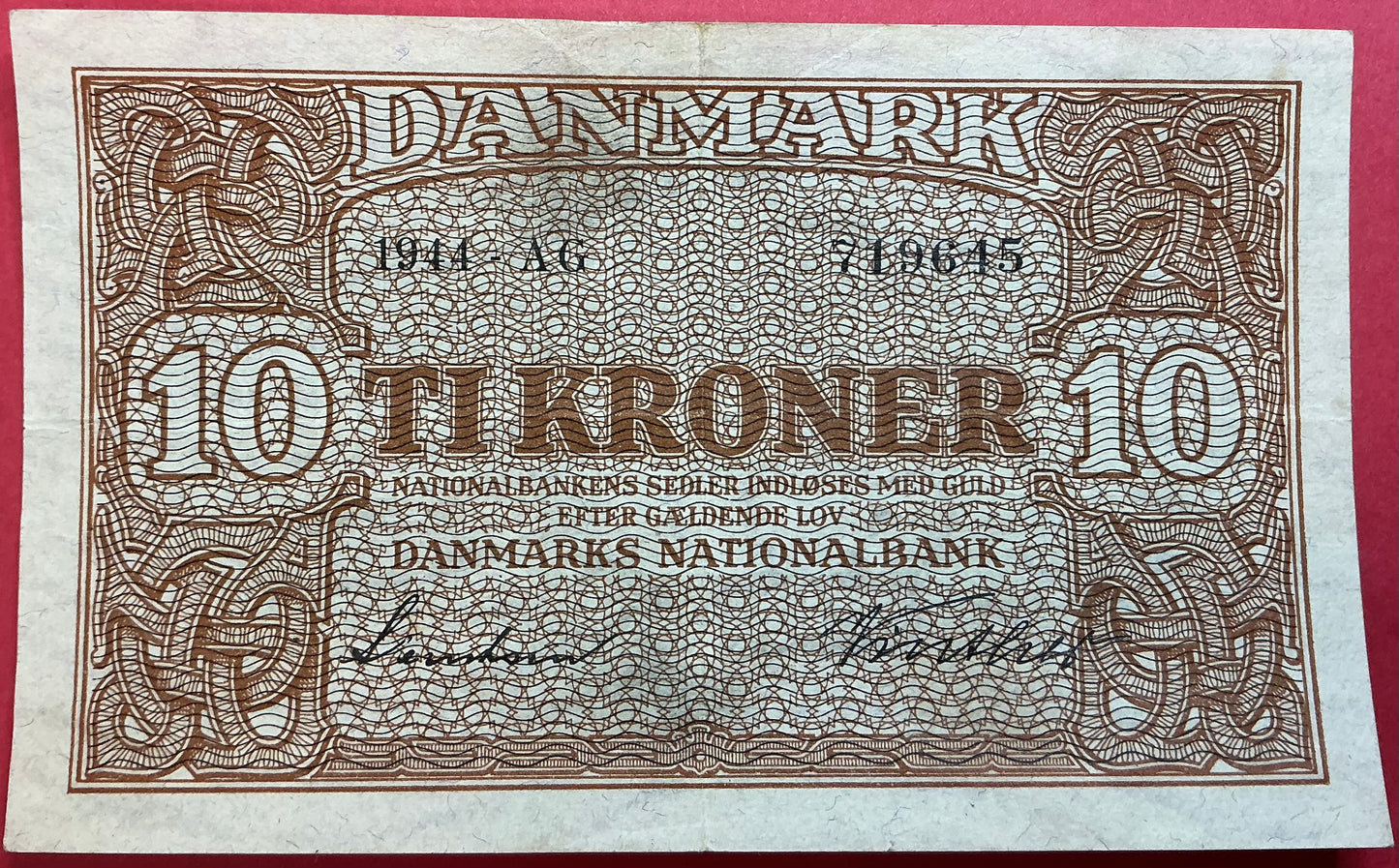 Danmark - 10 Kroner 1944 (AG719645) Sieg#120 Kvalitet 1+