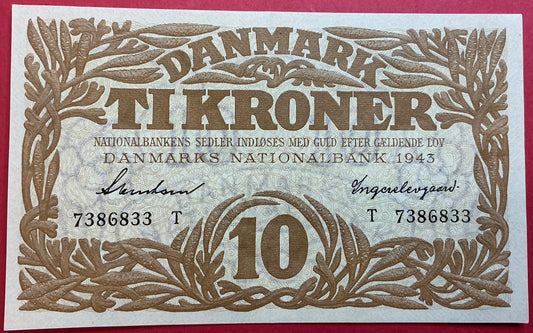 Danmark - 10 Kroner 1943 (T7386833) Sieg#105 Kvalitet 0