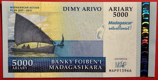 Madagascar - 5000 Ariary (2008) P#94a Kvalitet 0
