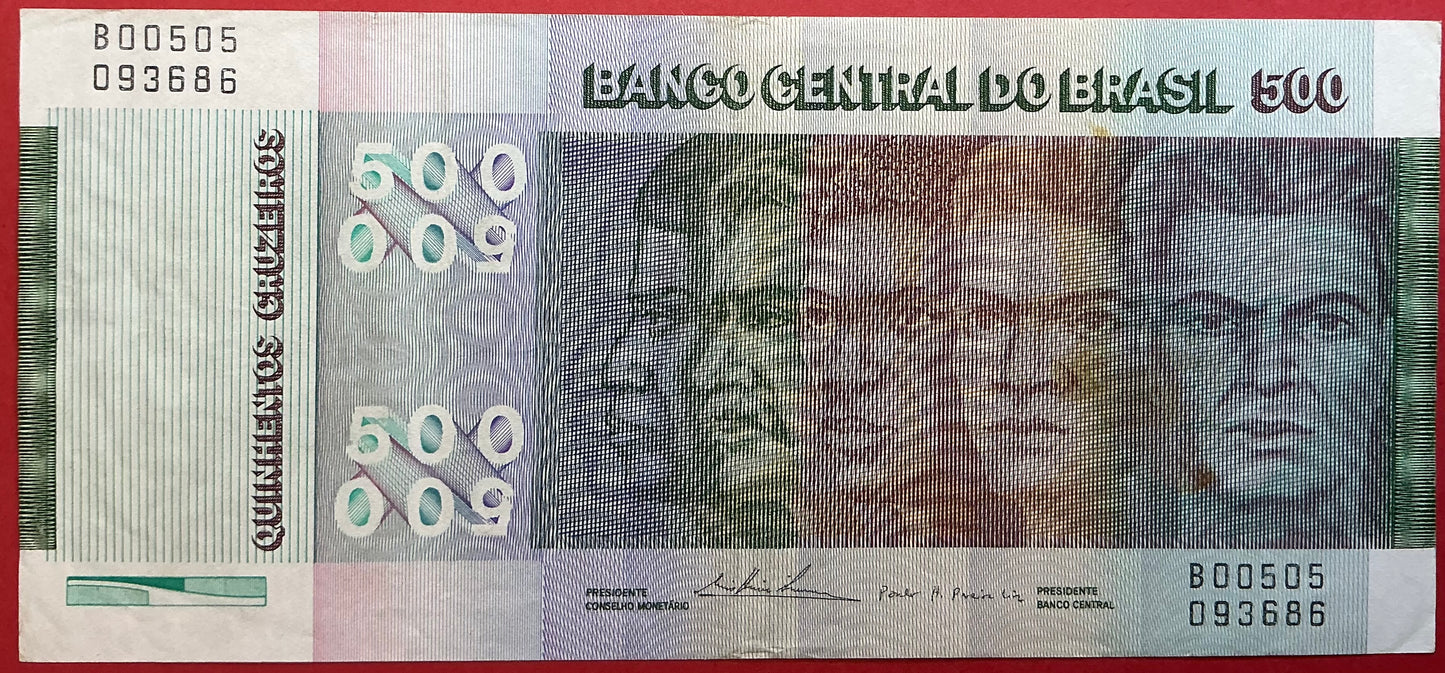Brazil - 500 Cruzeiros 1979 P#196Aa Kvalitet 1+