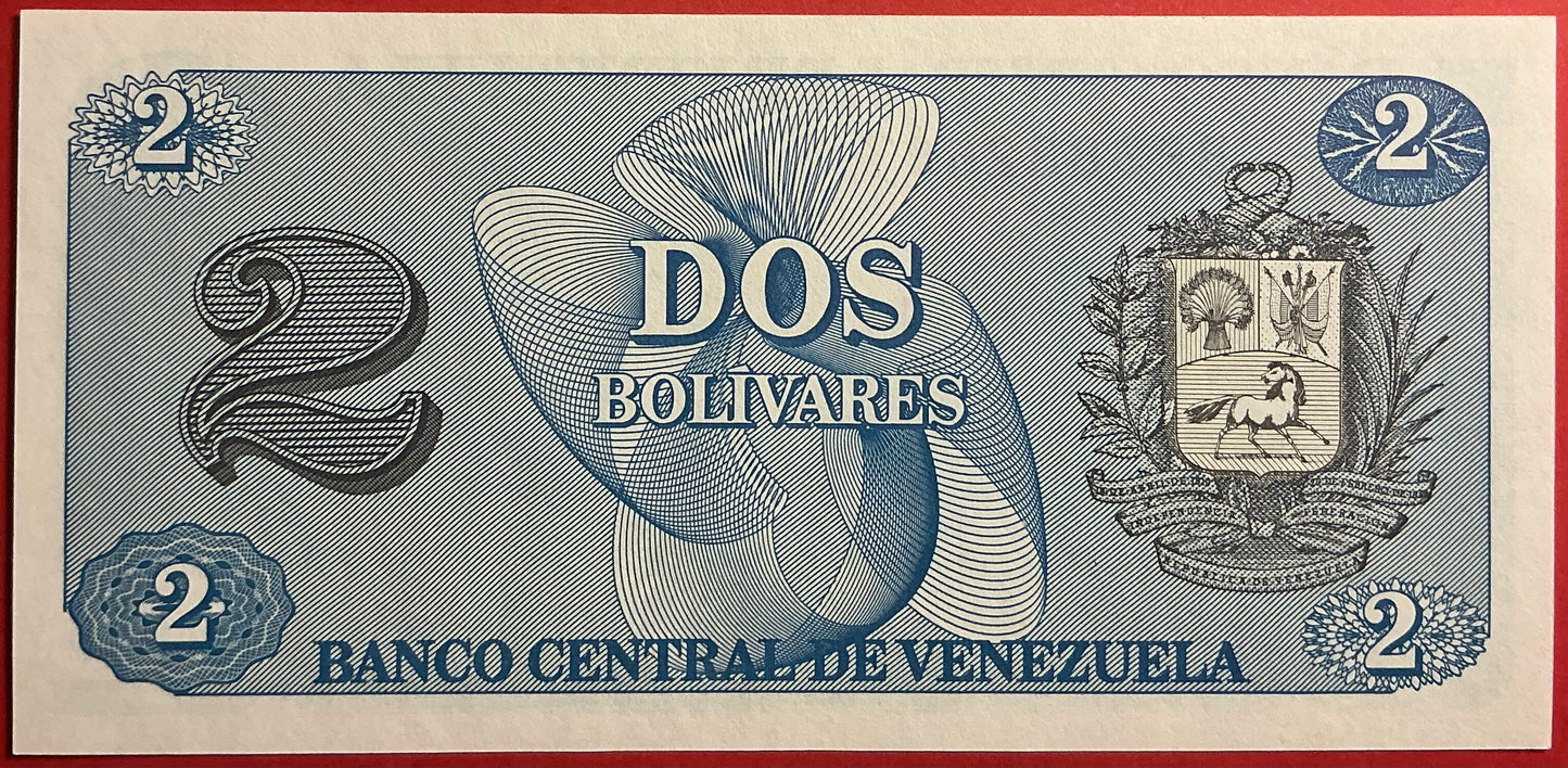 Venezuela - 2 Bolivares 5.10.1989 P#69 Kvalitet 0