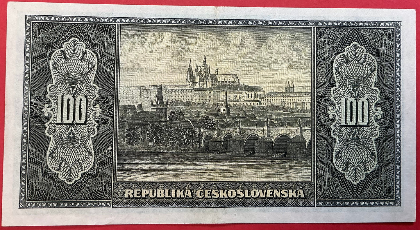 Czechoslovakia - 100 Korun (1945) P#63a Kvalitet 1+/01