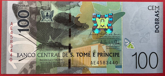 Saint Thomas & Prince - 100 Dobras 2016 P#74 Kvalitet 0
