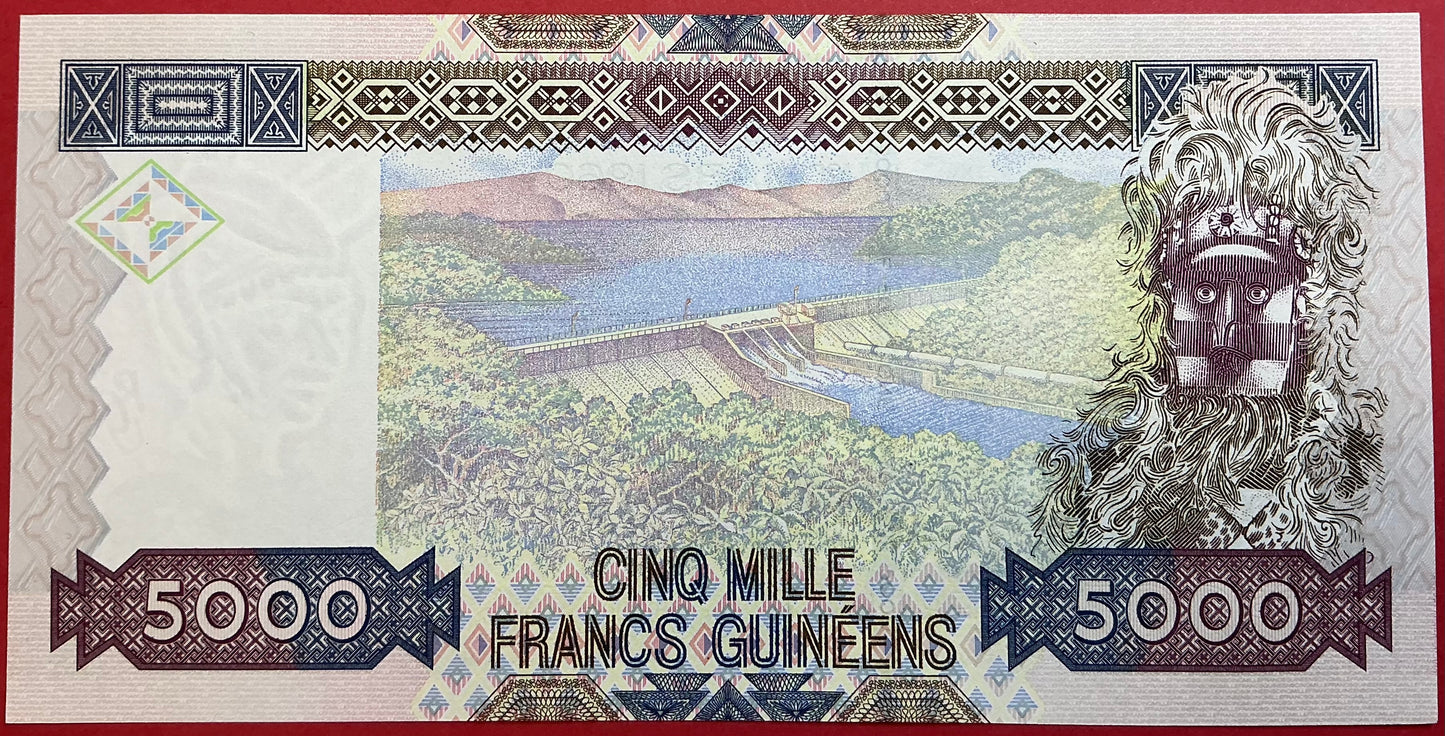 Guinea - 5000 Francs 1.3.2010 P#44b Kvalitet 0