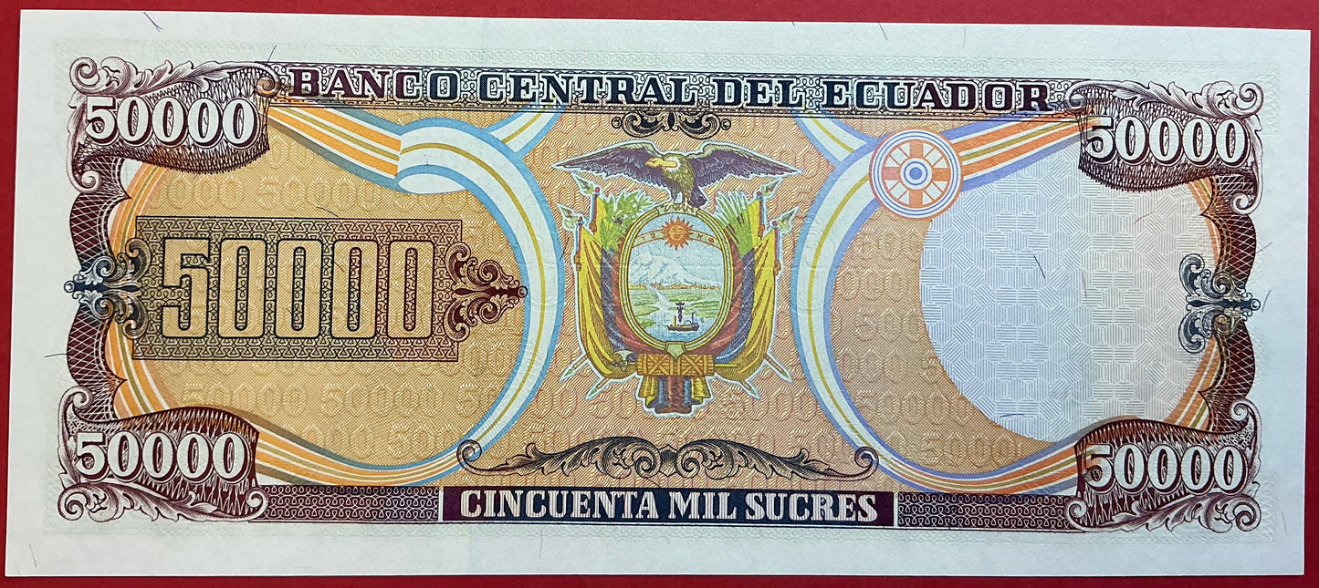 Ecuador - 50.000 Sucres 12.7.1999 P#130 Kvalitet 0
