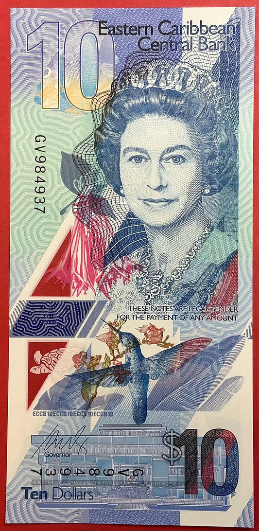 East Caribbean States - 10 Dollars 2019 P#W57 Kvalitet 0