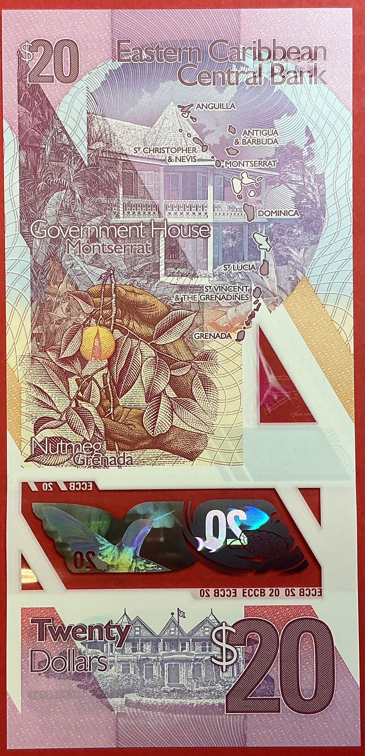 East Caribbean States - 20 Dollars 2019 P#W58 Kvalitet 0