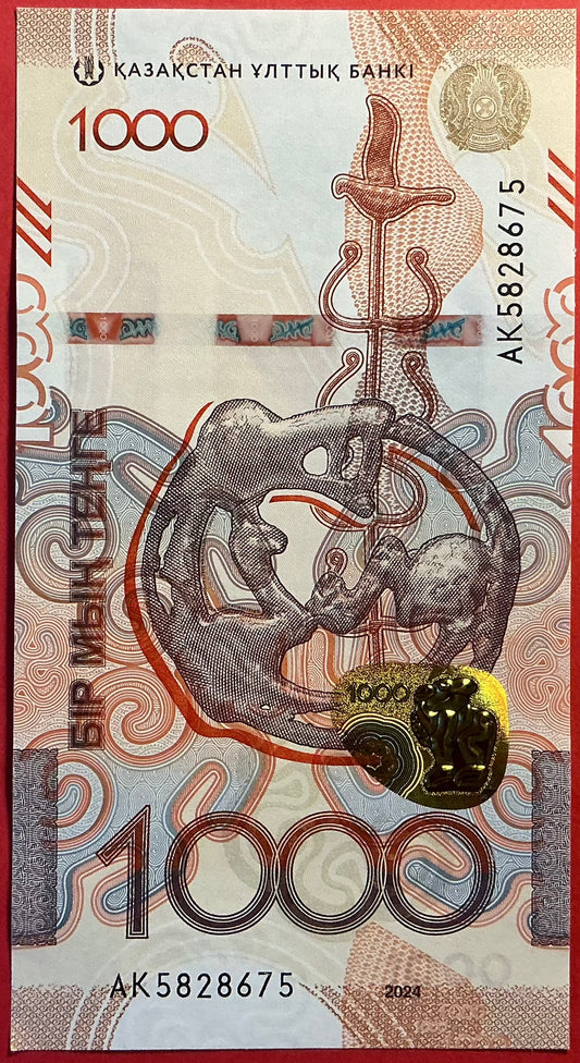 Kazakhstan - 1000 Tengé 2024 P#W52 Kvalitet 0
