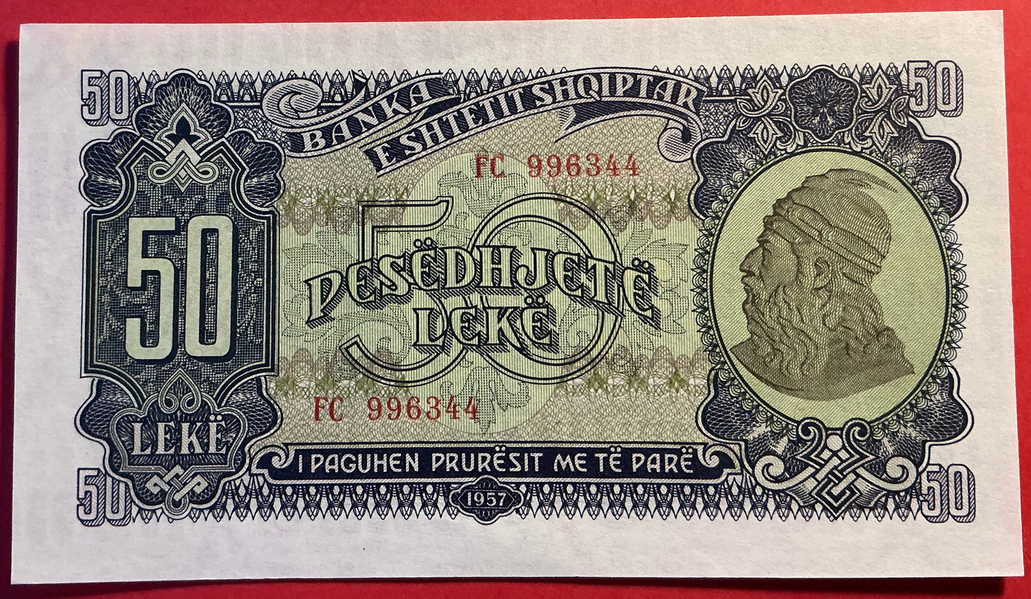 Albania - 50 Lekë 1957 P#29a Kvalitet 01
