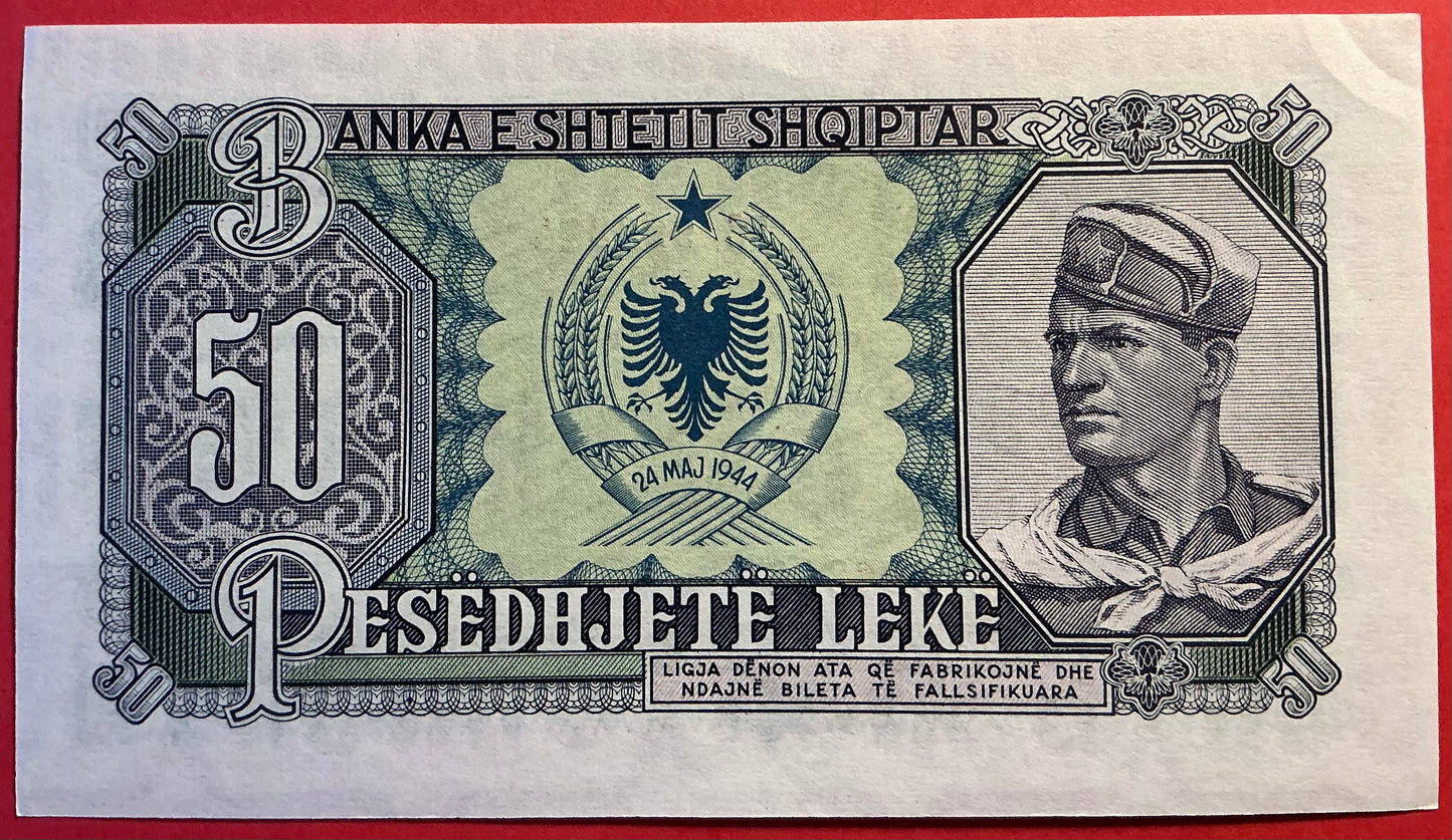 Albania - 50 Lekë 1957 P#29a Kvalitet 01
