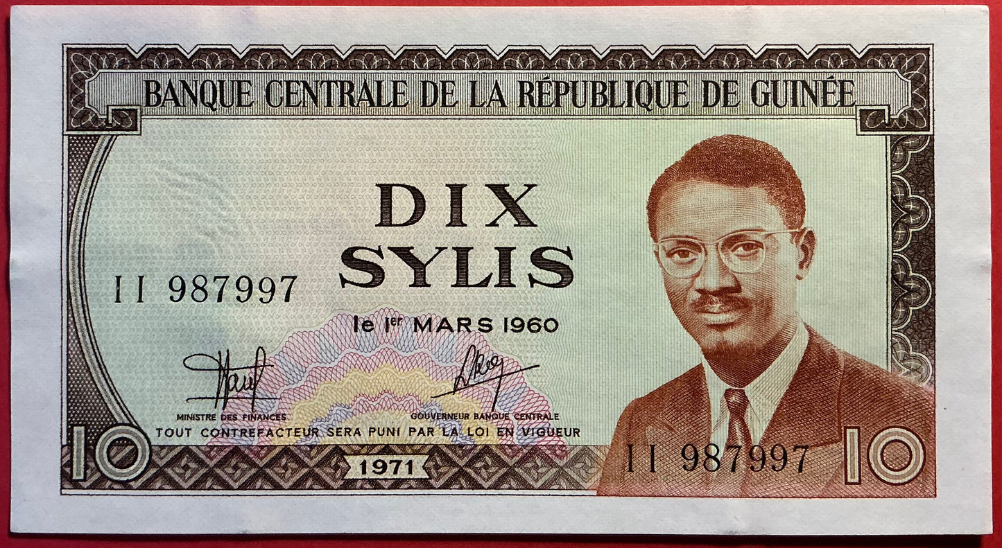 Guinea - 10 Sylis 1971 P#16 Kvalitet 01