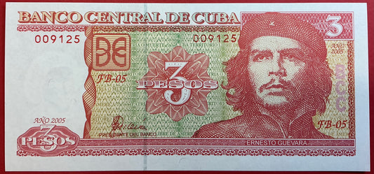 Cuba - 3 Pesos 2005 P#127b Kvalitet 0