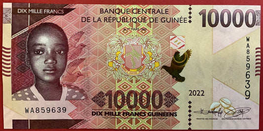 Guinea - 10.000 Francs 2022 P#W49A Kvalitet 0