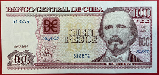 Cuba - 100 Pesos 2024 P#129 Kvalitet 0