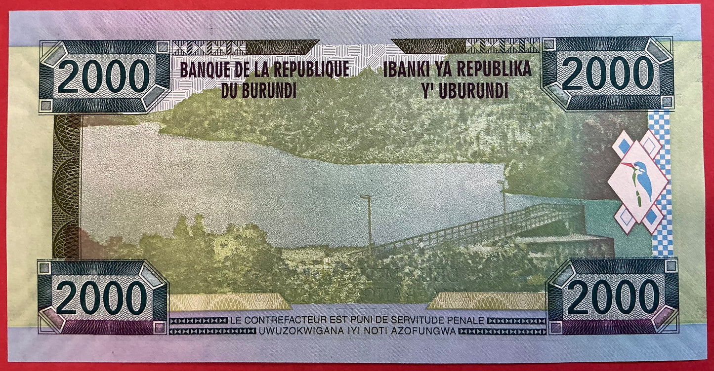 Burundi - 2000 Francs 1.12.2008 P#47 Kvalitet 0