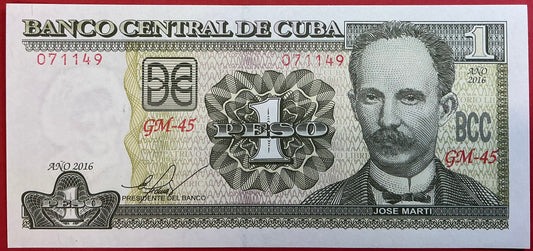 Cuba - 1 Peso 2016 P#128g Kvalitet 0
