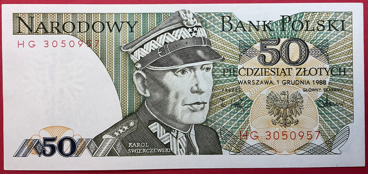 Poland - 50 Zlotych 1.6.1988 P#142c Kvalitet 0