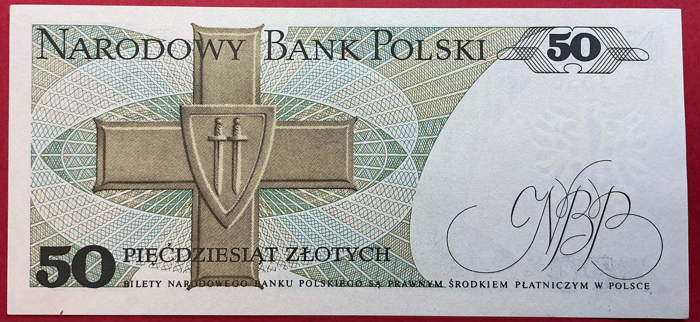 Poland - 50 Zlotych 1.6.1988 P#142c Kvalitet 0