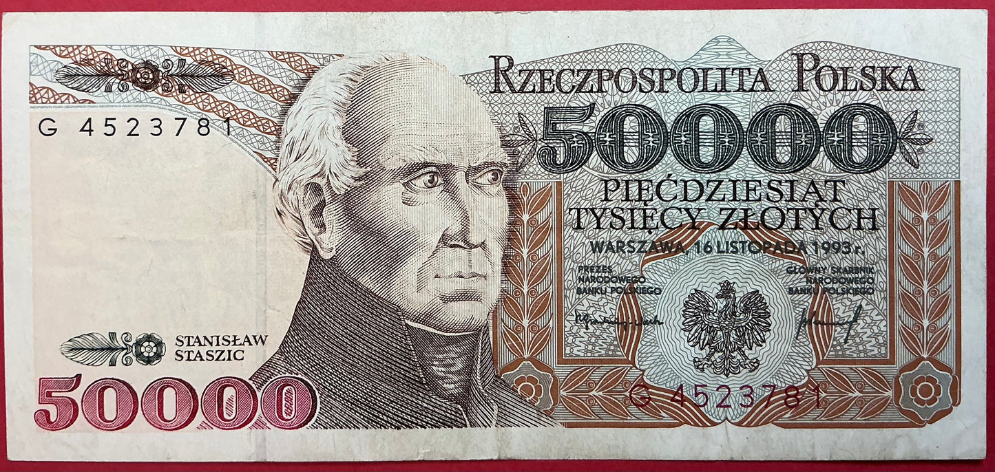 Poland - 50.000 Zlotych 16.11.1993 P#159a Kvalitet 1+