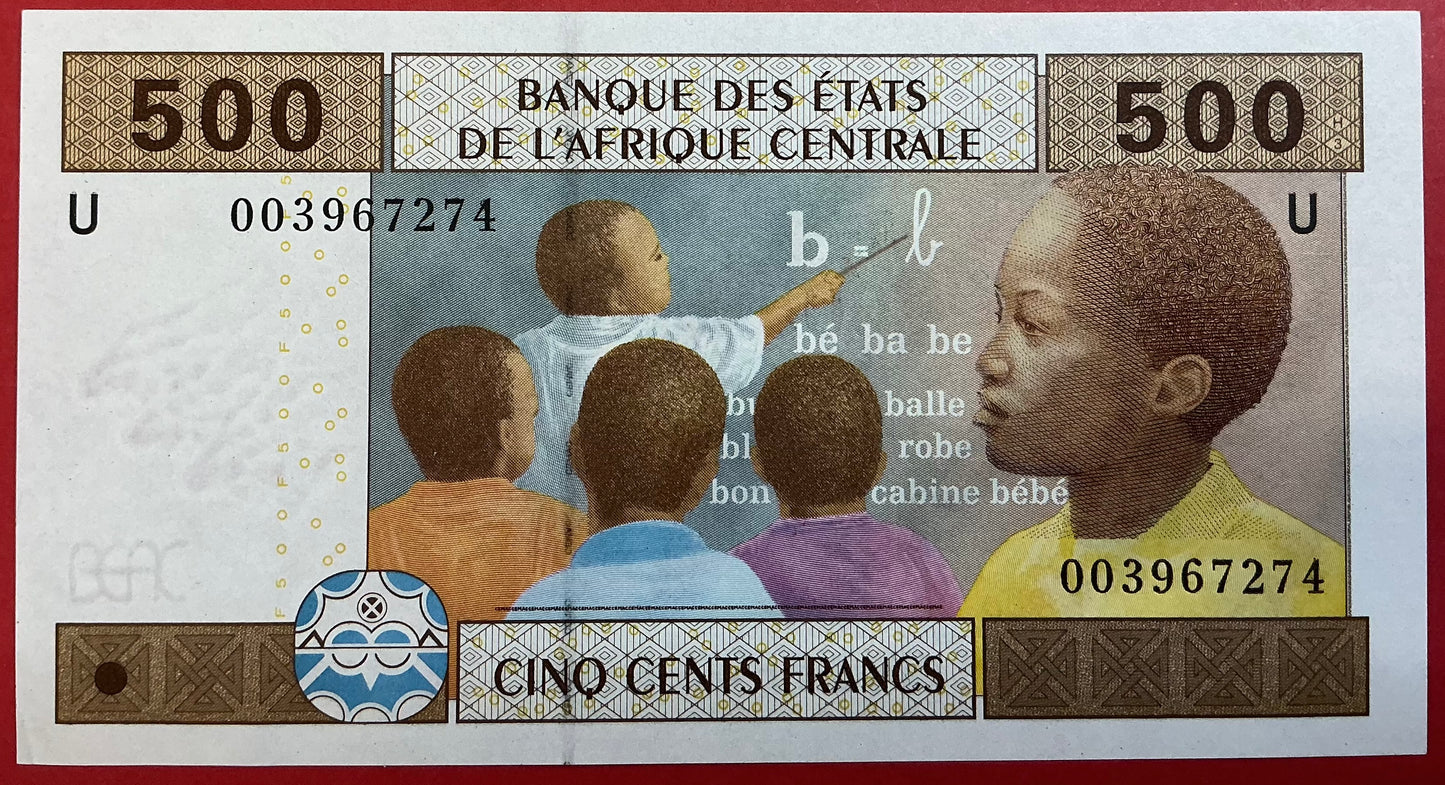 Central African States - 500 Francs 2002 P#206Ua Kvalitet 0