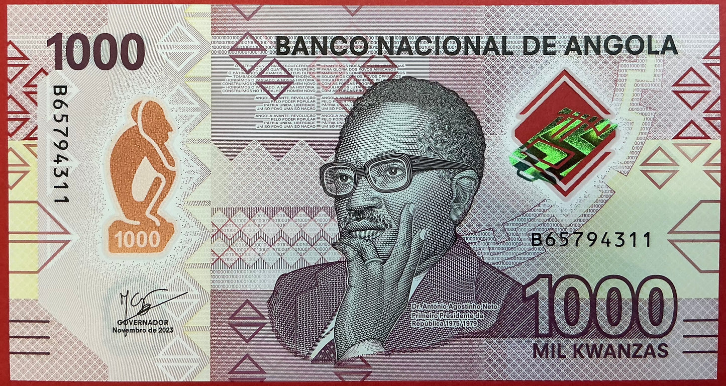 Angola - 1000 Kwanzas 2023 P#W162 Kvalitet 0