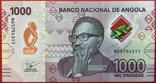 Angola - 1000 Kwanzas 2023 P#W162 Kvalitet 0