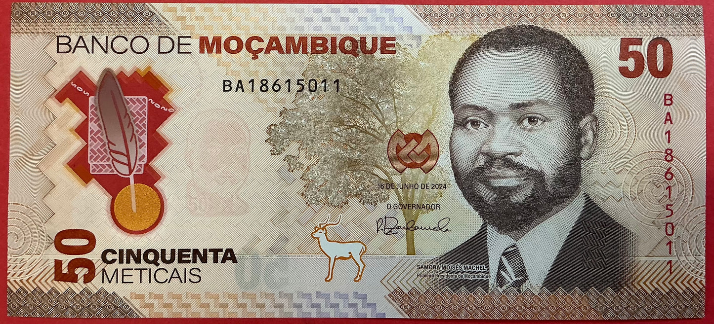 Mozambique - 50 Meticais 16.6.2024 P#W156 Kvalitet 0