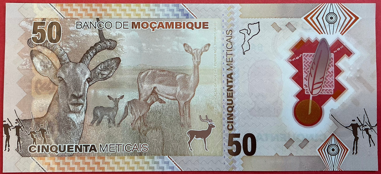 Mozambique - 50 Meticais 16.6.2024 P#W156 Kvalitet 0
