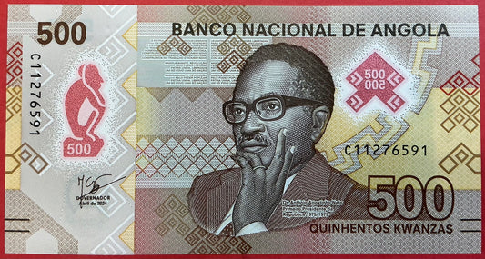 Angola - 500 Kwanzas 2024 P#W161 Kvalitet 0