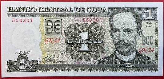 Cuba - 1 Peso 2017 P#128 Kvalitet 0