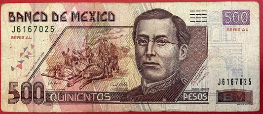 Mexico - 500 Pesos 29.3.2006 P#120 Kvalitet 1-/1