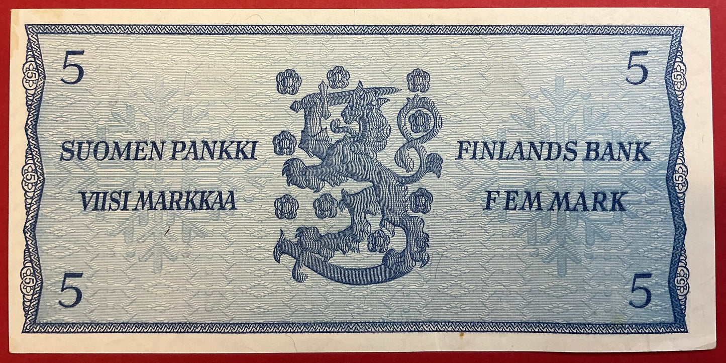 Finland - 5 Markkaa 1963 P#103a Kvalitet 1+