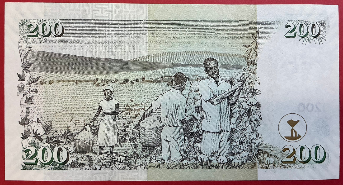 Kenya - 200 Shillings 16.7.2010 P#49e Kvalitet 01