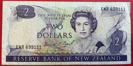 New Zealand - 2 Dollars (1989-92) P#170c Kvalitet 1