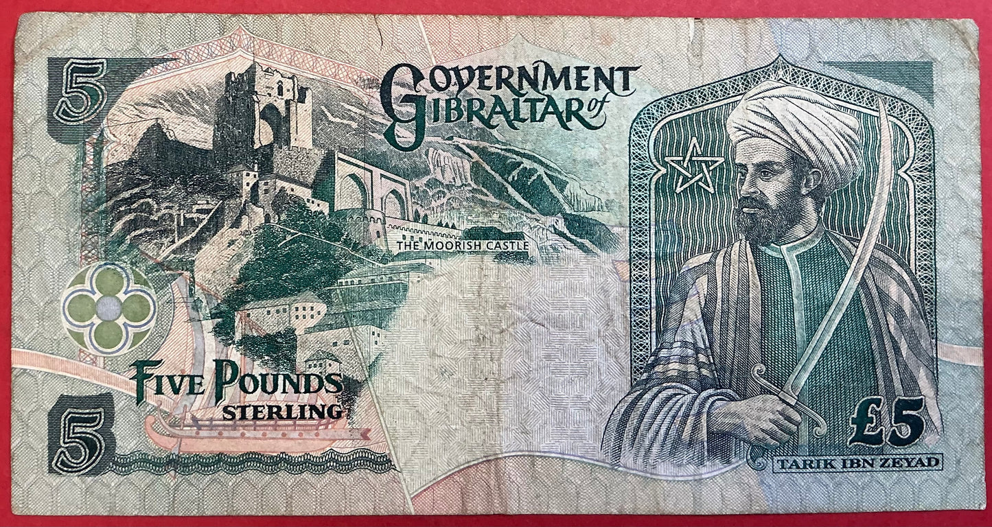 Gibraltar - 5 Pounds 1.7.1995 P#25a Kvalitet 1