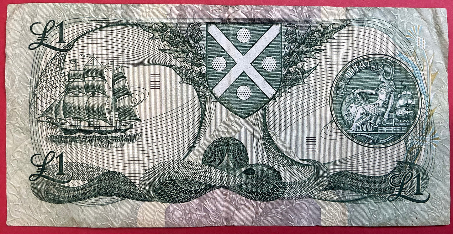 Scotland - 1 Pound 4.11.1980 P#111d Kvalitet 1