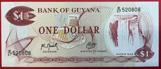 Guyana - 1 Dollar 1992 P#21g Kvalitet 0