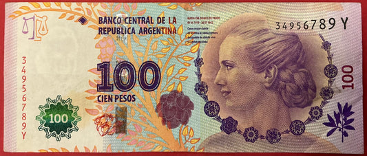 Argentina - 100 Peso (2012) P#358b Kvalitet 1+