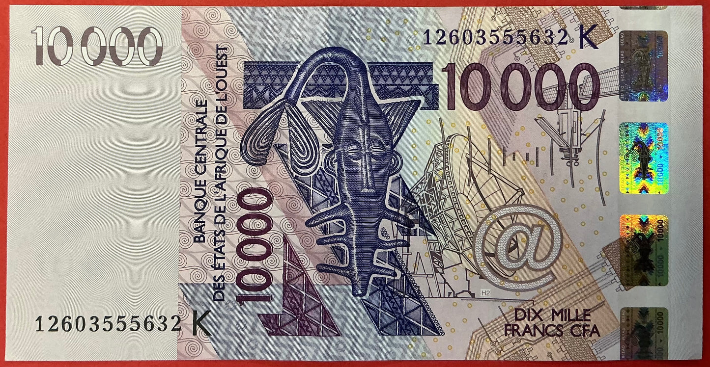 West African States - 10.000 Francs 2012 P#718Kl Kvalitet 1+/01