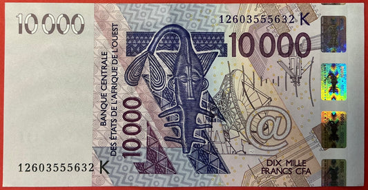 West African States - 10.000 Francs 2012 P#718Kl Kvalitet 1+/01