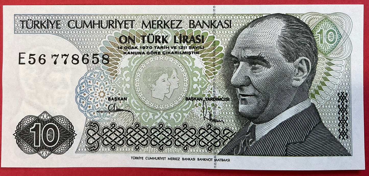 Turkey - 10 Lira (1982) P#193b Kvalitet 0