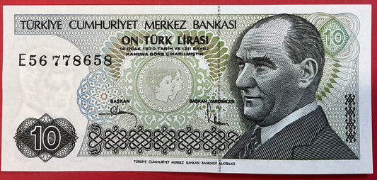 Turkey - 10 Lira (1982) P#193b Kvalitet 0