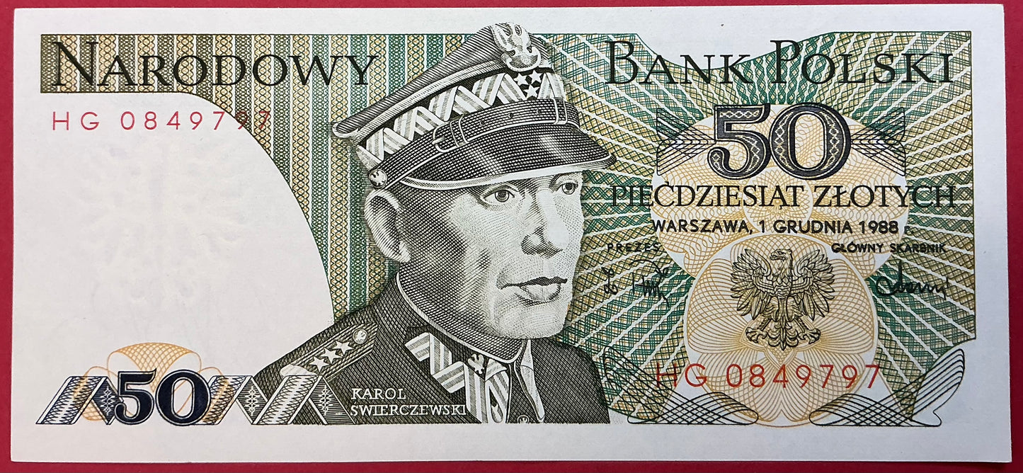 Poland - 50 Zlotych 1.6.1988 P#142c Kvalitet 0