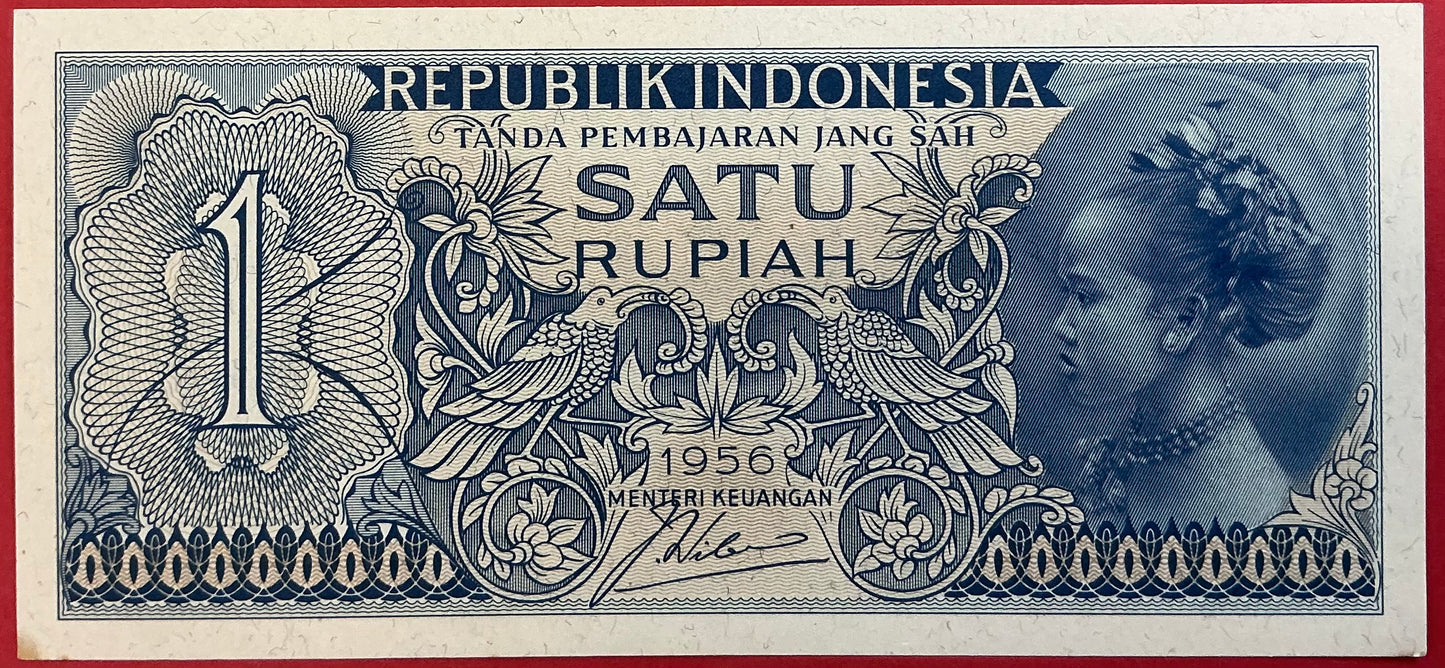 Indonesia - 1 Rupiah 1956 P#74 Kvalitet 01
